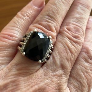 David Yurman Wheaton ring.  Black stone